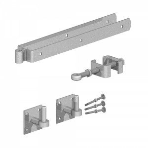 Field Gate Hinge Set with Hangers on Plate